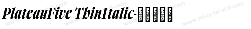 PlateauFive ThinItalic字体转换